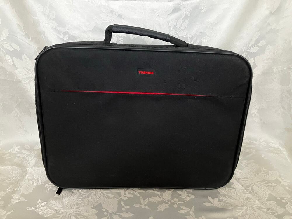 Toshiba Nylon Laptop Case Briefcase Carrying Bag Zip Closure Top Handle